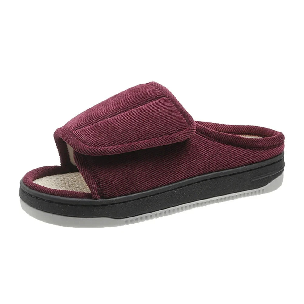 Slippers Extra Wide Adjustable Velcro Cushioned Insole