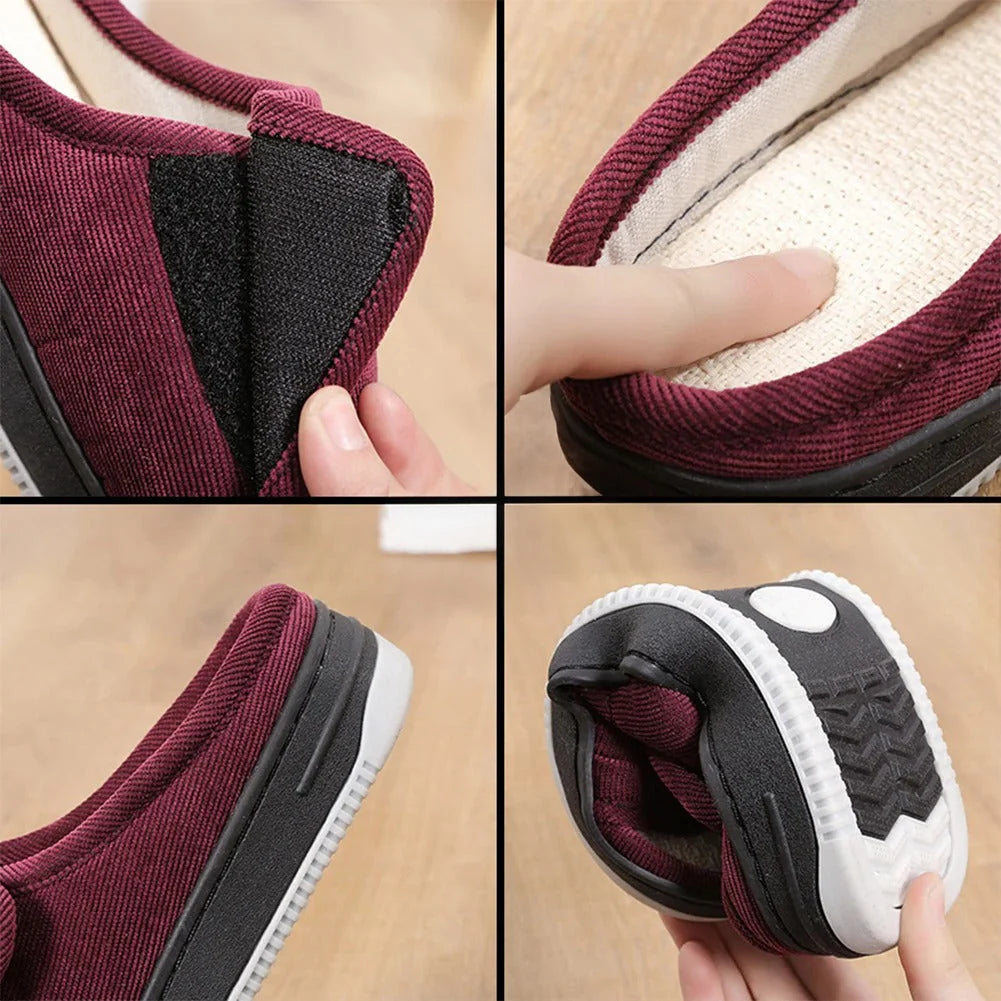 Slippers Extra Wide Adjustable Velcro Cushioned Insole