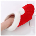 Slippers Plush Santa Pom-Pom Non-Slip & Machine Washable
