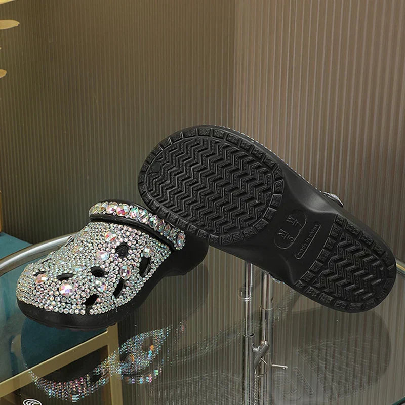 Slippers Rhinestone Embellished Lightweight Non-Slip