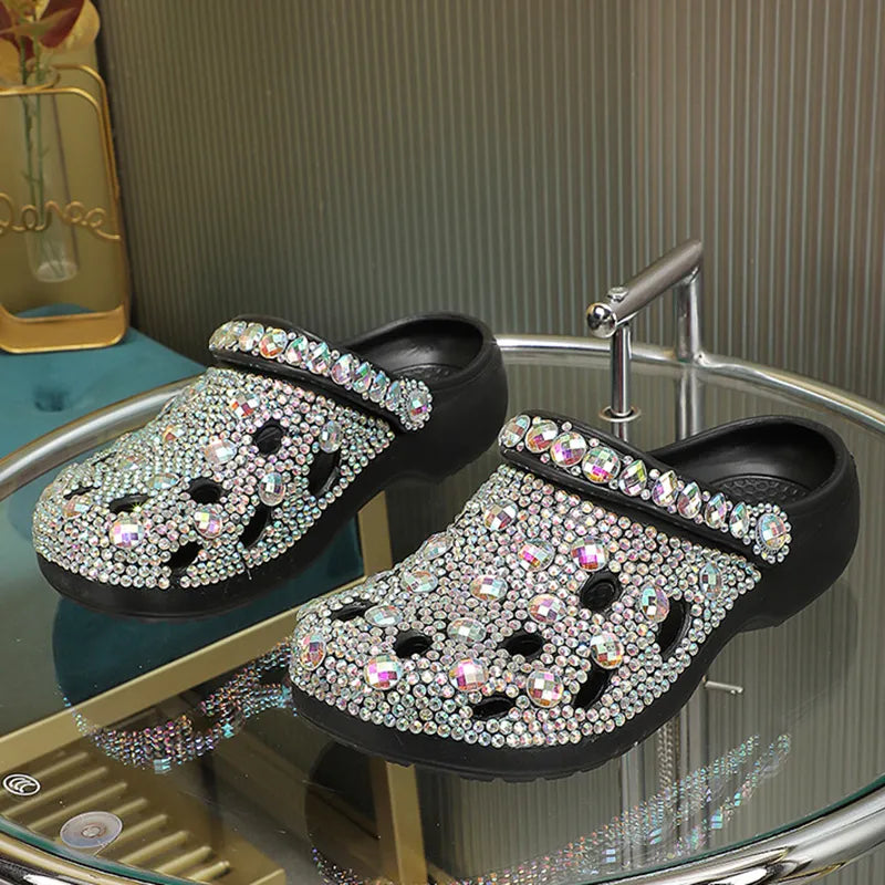 Slippers Rhinestone Embellished Lightweight Non-Slip