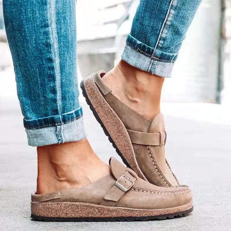 Slippers Vegan Suede Pre-Shaped Footbed Anti-Slip Sole