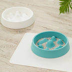 Slow Feeder Bowl For Cats & Dogs Mountain-Shaped Interior