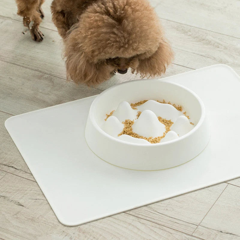 Slow Feeder Bowl For Cats & Dogs Mountain-Shaped Interior