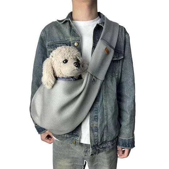 Small Dog Sling Crossbody Breathable Fabric Safety Clip