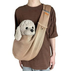 Small Dog Sling Crossbody Breathable Fabric Safety Clip