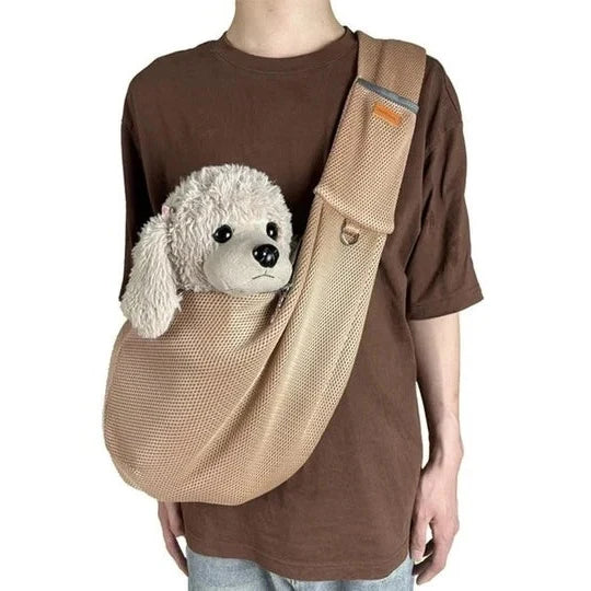 Small Dog Sling Crossbody Breathable Fabric Safety Clip