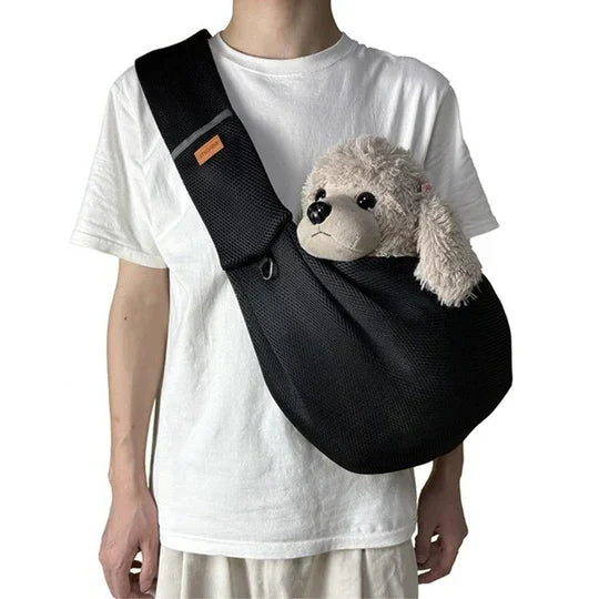Small Dog Sling Crossbody Breathable Fabric Safety Clip