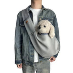 Small Dog Sling Crossbody Breathable Fabric Safety Clip
