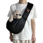 Small Dog Sling Crossbody Breathable Fabric Safety Clip