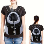Small Pet Backpack Breathable Mesh & Adjustable Straps
