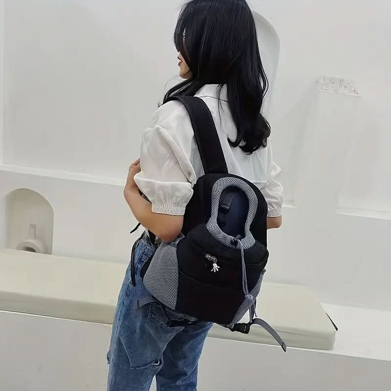 Small Pet Backpack Breathable Mesh & Adjustable Straps