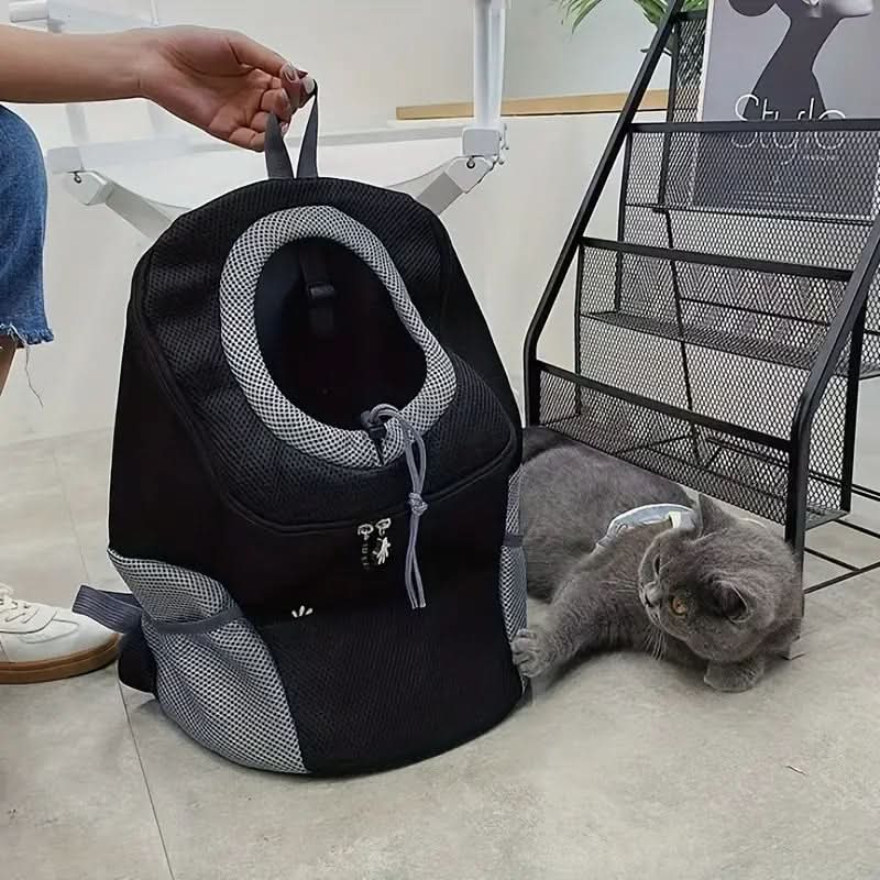 Small Pet Backpack Breathable Mesh & Adjustable Straps