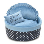 Small Pet Bed Round Nest Sponge Filled Two Sizes
