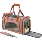 Small Pet Carrier Ventilated Mesh Linen Exterior Shoulder Strap
