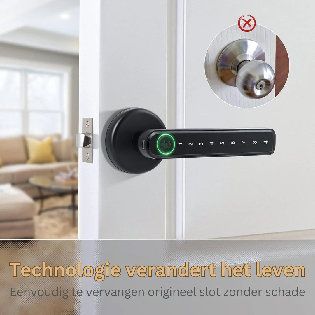 Smart Door Lock Biometric Fingerprint Auto-Locking & App Control