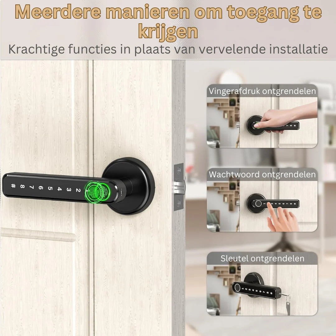Smart Door Lock Biometric Fingerprint Auto-Locking & App Control