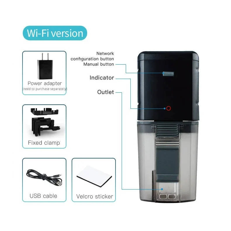 Smart Fish Feeder App & Voice Control Adjustable Portions