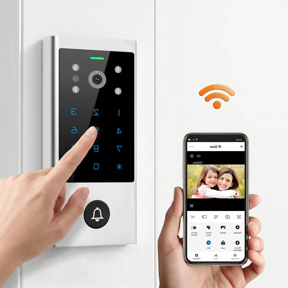 Smart Garage Door Keypad Touchscreen & 1080P Camera