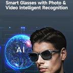 Smart Glasses Hands-Free 4K Camera Real-Time Translation