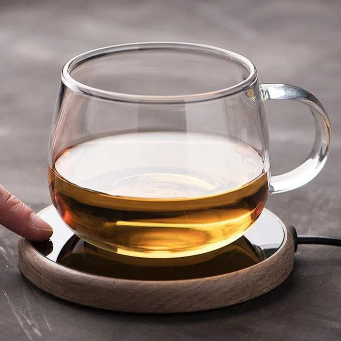 Smart Mug Warmer Tempered Glass Adjustable Temperature