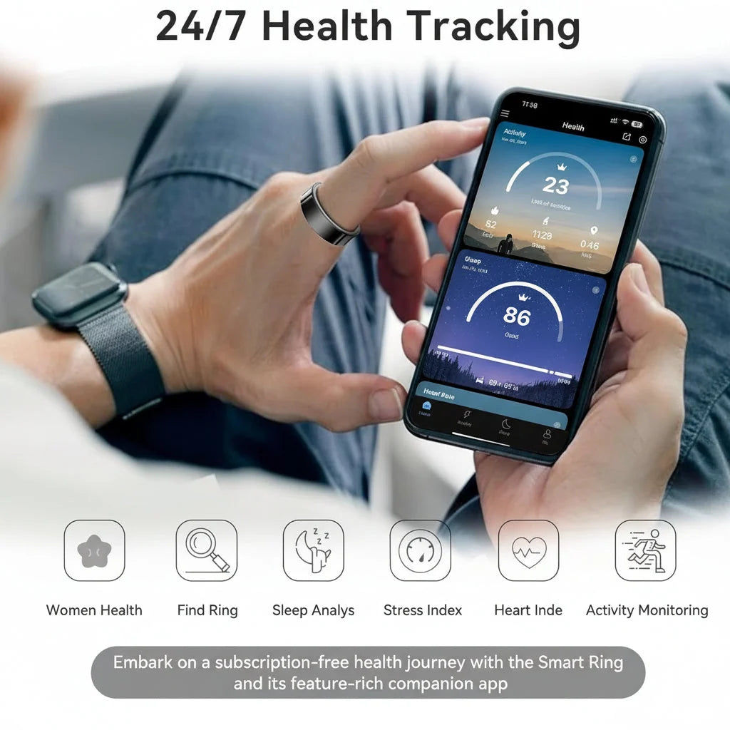 Smart Ring All-Day Biometric & Sleep Tracking