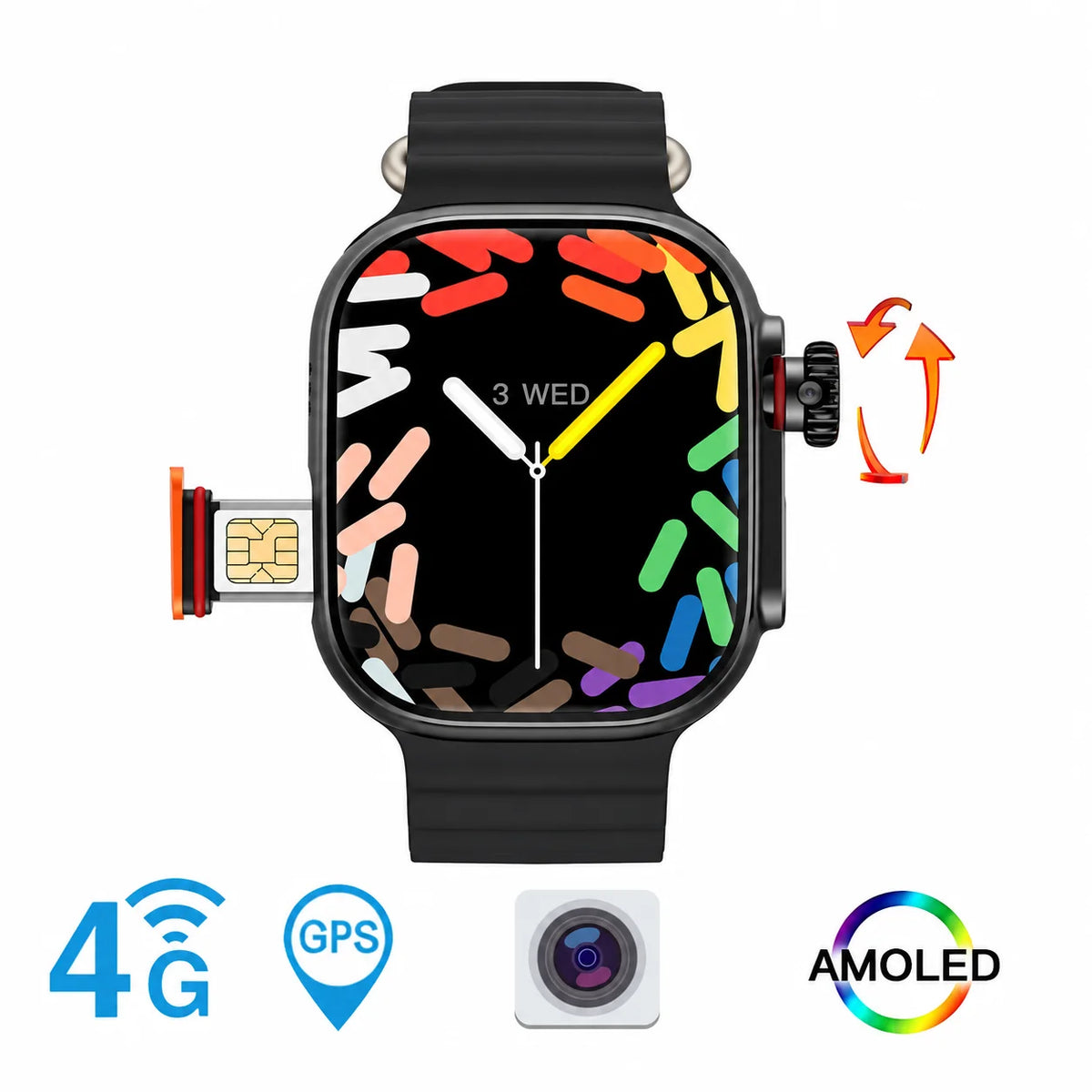 Smart Watch 4G Cellular & GPS Rotating Camera