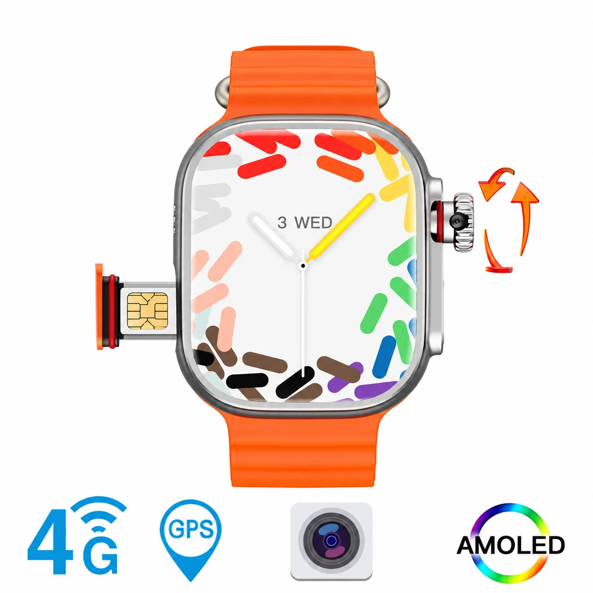 Smart Watch 4G Cellular & GPS Rotating Camera