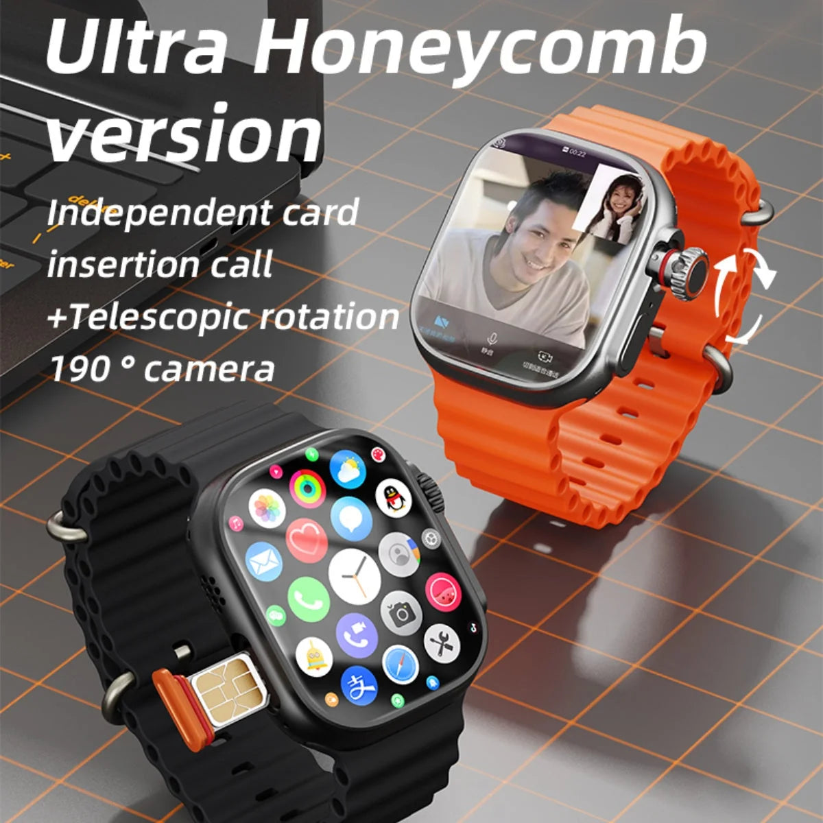 Smart Watch 4G Cellular & GPS Rotating Camera
