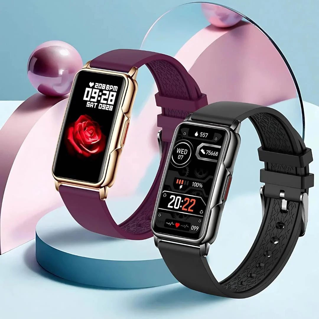Smart Watch Heart Rate & Sleep Monitor IP68 7-Day Battery