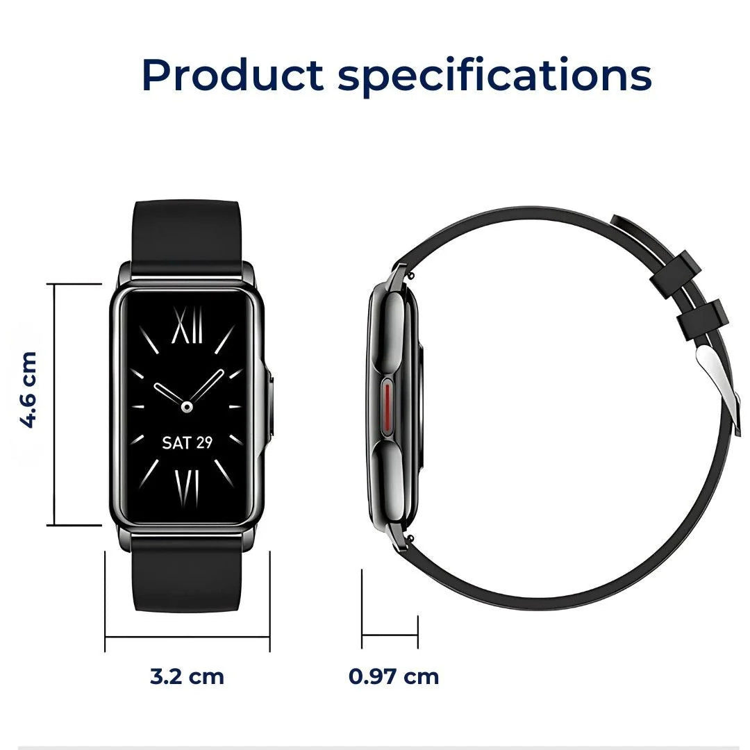 Smart Watch Heart Rate & Sleep Monitor IP68 7-Day Battery