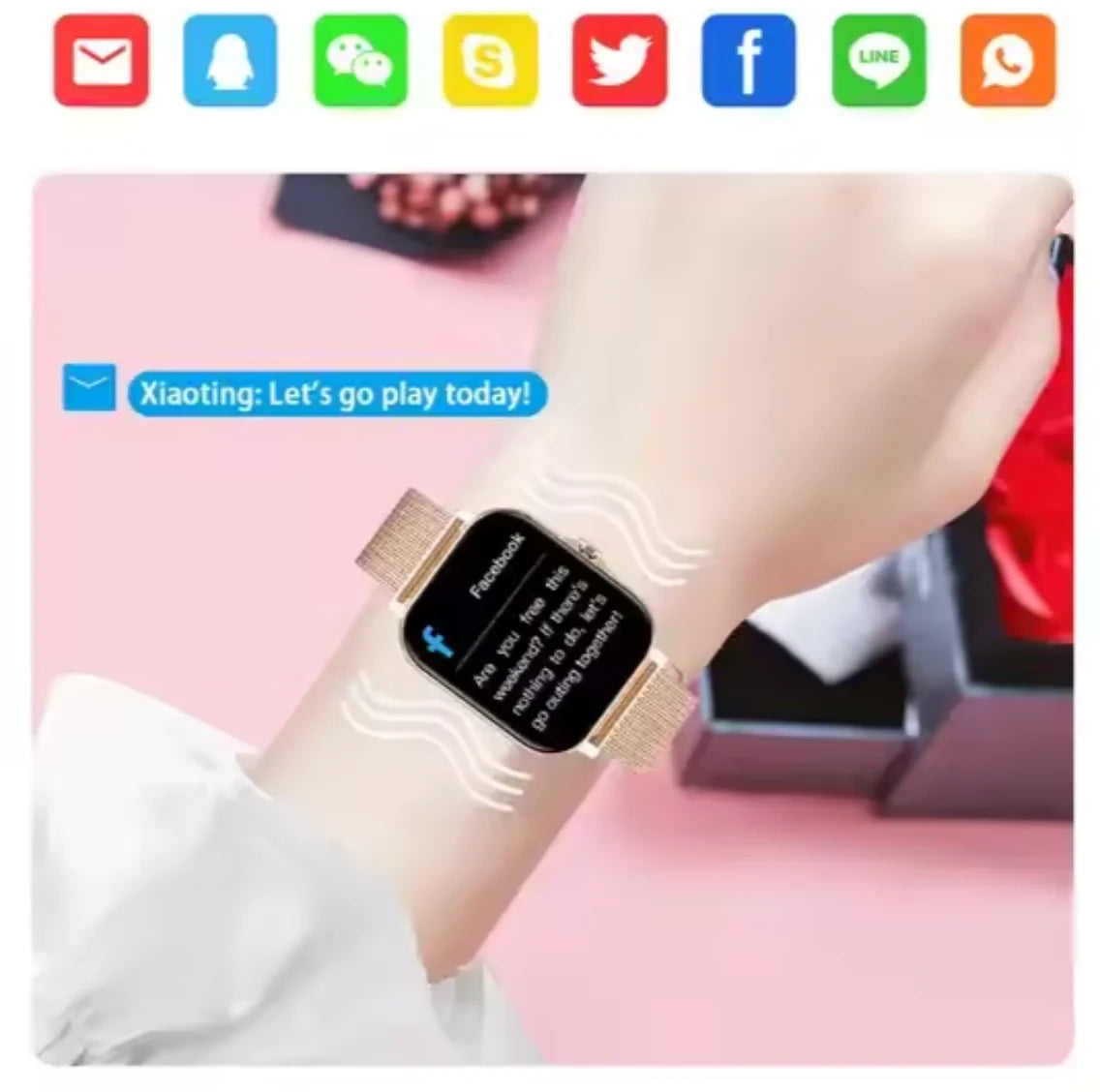 Smart Watch Slim Touchscreen Heart Rate & Blood Pressure