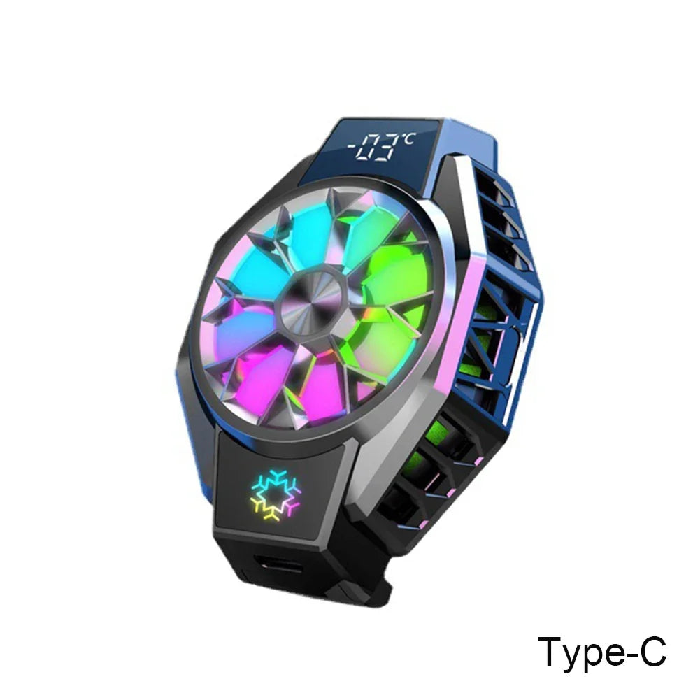 Smartphone Cooling Fan Clip-On Smart Temp Display