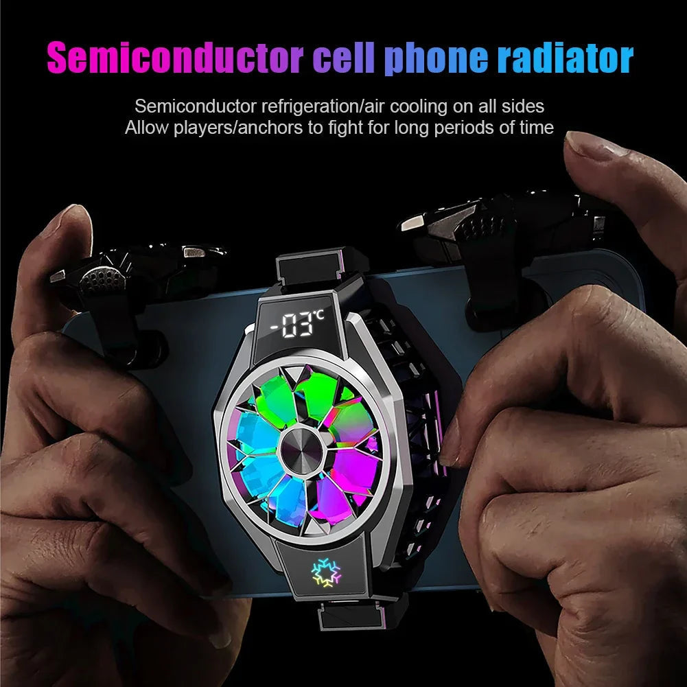 Smartphone Cooling Fan Clip-On Smart Temp Display