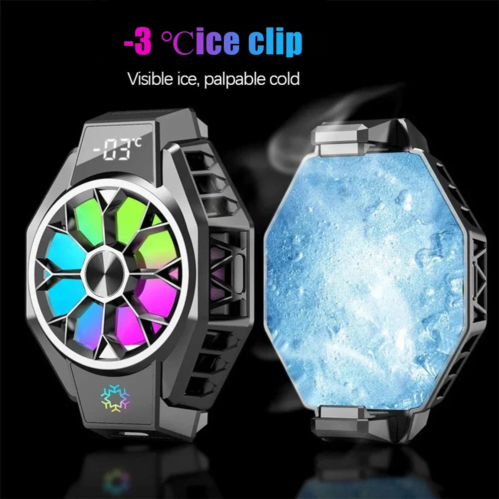 Smartphone Cooling Fan Clip-On Smart Temp Display