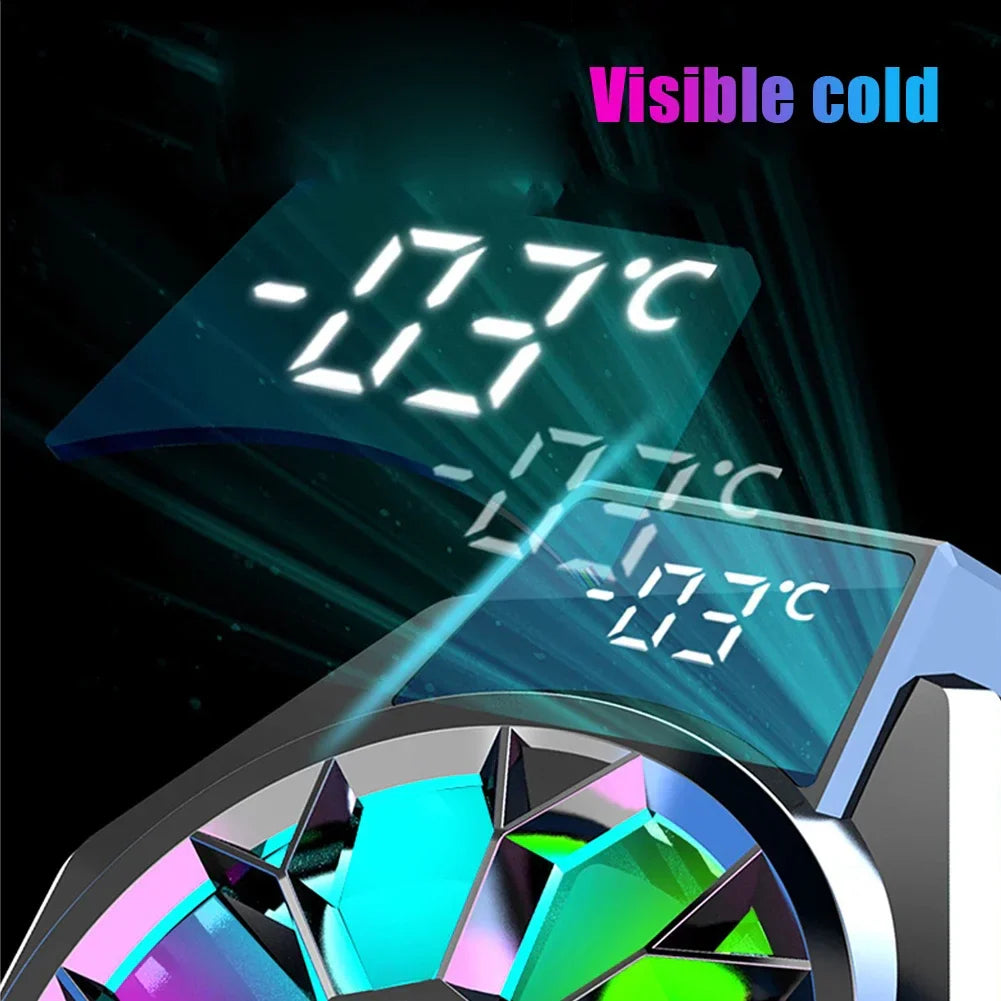Smartphone Cooling Fan Clip-On Smart Temp Display