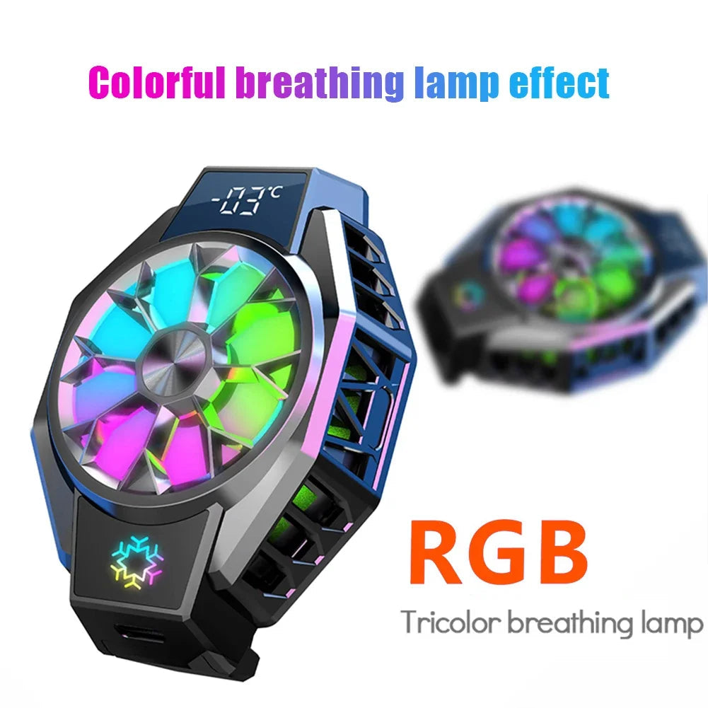 Smartphone Cooling Fan Clip-On Smart Temp Display