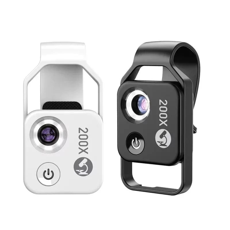 Smartphone Microscope Lens 200X Optical Glass Universal Clip-On