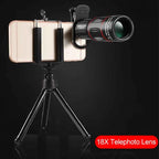 Smartphone Telescope Lens 18X Magnification Aluminum Body Adjustable Clip