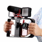 Smartphone Video Rig Ergonomic Handle Cold Shoe Tripod Thread