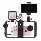 Smartphone Video Rig Ergonomic Handle Cold Shoe Tripod Thread