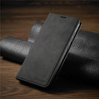 Smartphone Wallet Case Leather Magnetic Cardholder