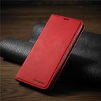 Smartphone Wallet Case Leather Magnetic Cardholder