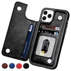 Smartphone Wallet Case PU Leather Card Slots & Magnetic Closure