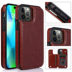 Smartphone Wallet Case PU Leather Card Slots & Magnetic Closure
