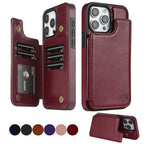 Smartphone Wallet Case PU Leather Card Slots & Magnetic Closure
