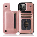 Smartphone Wallet Case PU Leather Card Slots & Magnetic Closure