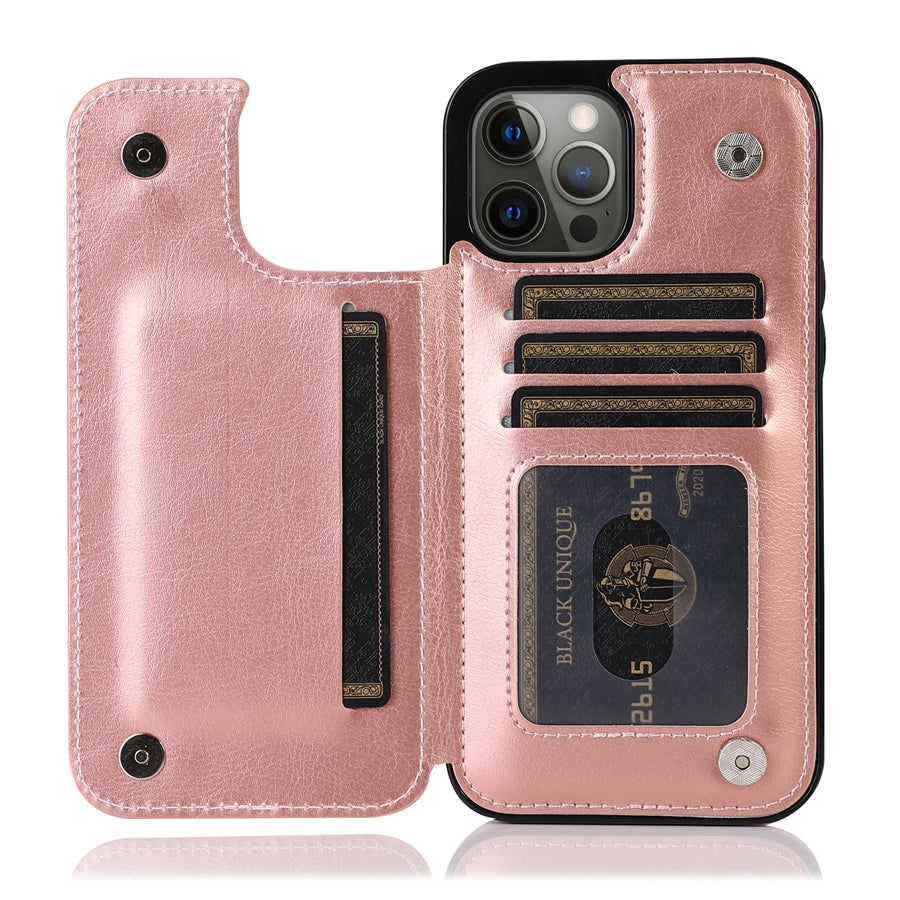 Smartphone Wallet Case PU Leather Card Slots & Magnetic Closure