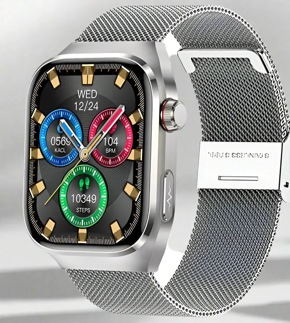 Smartwatch 2.04-Inch AMOLED ECG & Glucose Monitor 15-Day Battery