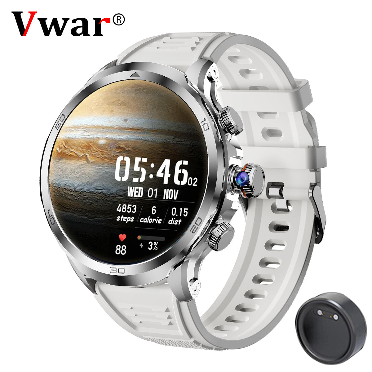 Smartwatch 4G 1.85-Inch AMOLED Rotating Camera